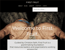 Tablet Screenshot of firstfruit.org